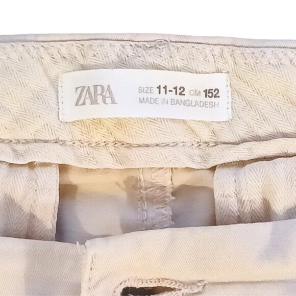 ZARA Kids Basic Slim Pants - Size 10/12 - Sand/Beige Color - Picture 5 of 8